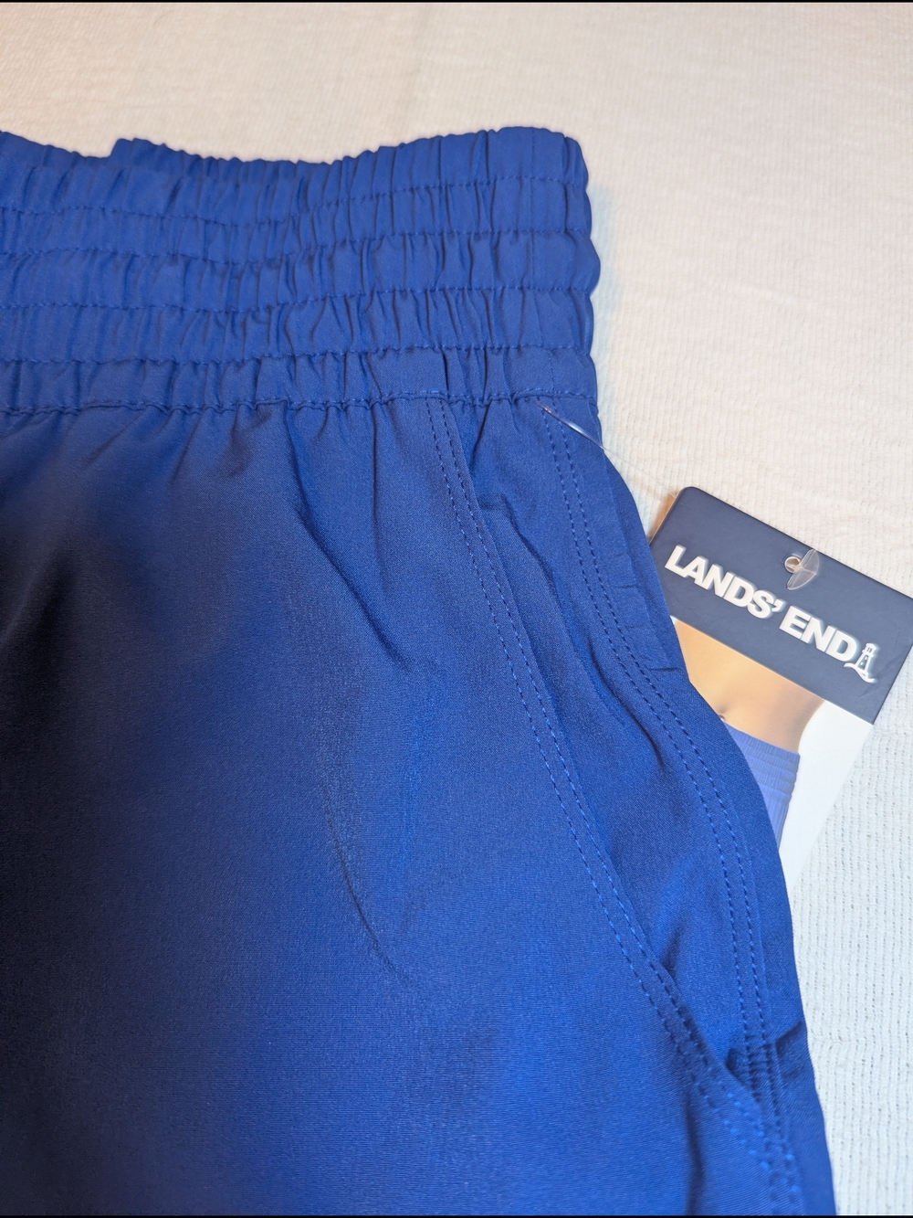 Lands' End Women's Swim Coverup Shorts in Royal Blue